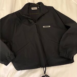 Fear of God Essentials Black Half-Zip Track Jacket